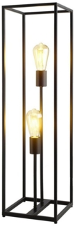 casa NOVA Stehlampe Hockerleuchte HAMPER, 2-flammig, H 80 cm, Schwarz, Metall