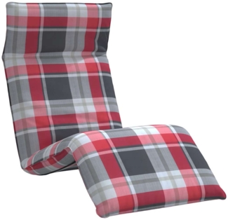 vidaXL Sonnenliege Klappbar Rot Karomuster 175x54x8,5 cm Oxford-Gewebe 4019759