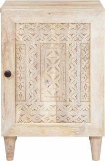 vidaXL Badezimmerschrank mit Tür Weiß 38 x 33 x 58 cm Holzwerkstoff 4018137