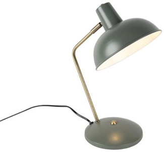 Qazqa Tischleuchte Milou, ohne Leuchtmittel, E14, Grün, Modern, Stahl, 1-flammig