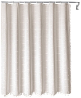 HAUSS SPOLE Duschvorhang Duschvorhang Badvorhang Badewannenvorhang Badezimmer Vorhänge Breite 183 cm (183x183 cm Wasserabweisend Anti-schimmel Waschbar 12 Duschvorhangringe, Boho-Chic rustikales Landhaus-Badezimmer-Dekor), für Badezimmer Haus Hotel Woh...