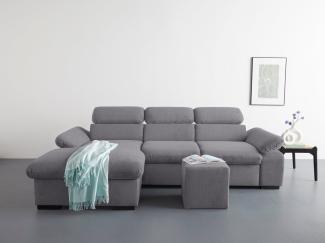 COTTA Ecksofa Lola L-Form, Set, mit Hocker & Kopfteilfunktion, wahlw. Bett- und Armteilfunktion