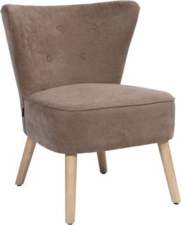 Home affaire Loungesessel JORIEL moderner Ohrensessel mit Knopfsteppung, mit Echtholzfüßen und feinem Struktur-Bezug