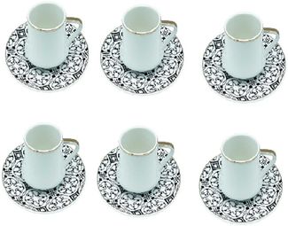 Schäfer 12tlg. Mokka Set 90 ml– Kaffeeservice für Mokka und Espresso Weiß