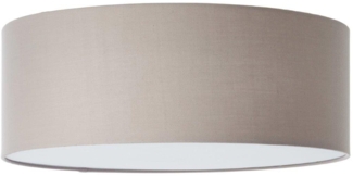 my home Deckenleuchte Lüchte, ohne Leuchtmittel, Stoff - Schirm uni, greige, Deckenlampe Ø 45 cm