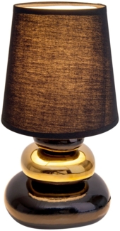 Tischlampe Wohnzimmer Tischleuchte Schlafzimmer Keramik Stoff Schwarz 3045358