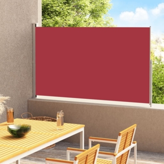 vidaXL Seitenmarkise Ausziehbar 220x300 cm Rot 313428