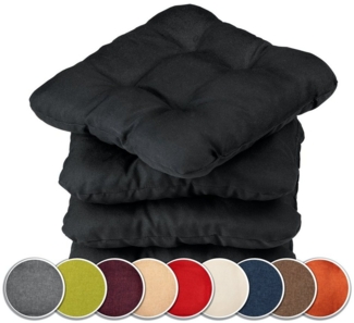 sunnypillow Stuhlkissen 4er Set Stuhlkissen 45x45 cm Bequeme 8cm, Polsterauflage Auflage für Stühle / Bänke