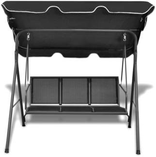 vidaXL Hollywoodschaukel mit Dach schwarz