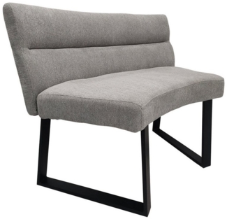 HTI-Living Polsterbank Runde Bank Liron Grau (Stück, 1-St, 1 Sitzbank), Sitzbank gepolstert Kufengestell