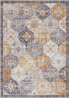 Kurzflor Teppich Kashmir Ghom Honiggelb - 80x150x0,7cm