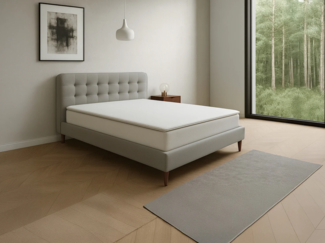 Vente-unique - Matratzenauflage 160 x 200 cm - Memoryschaum - Abnehmbarer Bezug - Höhe 5 cm - NAJOON von YSMÉE