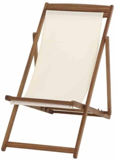 SIENA GARDEN Aviro Beachliege geölt, Bezug in ecru Akazie FSC 100%