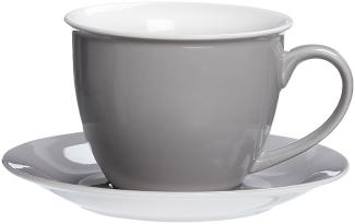Ritzenhoff & Breker DOPPIO Milchkaffee Tasse mit Untertasse 350 ml grau