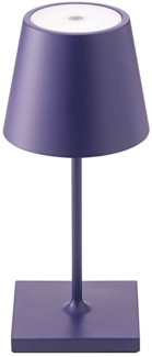 LED Tischleuchte, pflaumenblau, Touchdimmer, Akku, H 25 cm