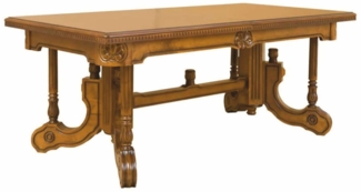 Casa Padrino Luxus Barock Esstisch Braun 200-276 cm - Barockstil Möbel
