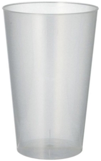 50 Mehrweg-Trinkbecher PP 0,4 l Ø 8,6 cm · 13 cm transluzent unzerbrechlich