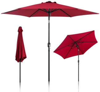 Clanmacy Sonnenschirm 3m/3.5m Sonnenschirm Handkurbel Gartenschirm UV40+ UV-Schutz