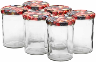 Van Well Wildberries Einmachglas / Sturzglas 435 ml 6er Set