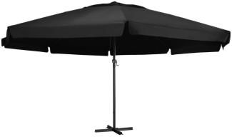 vidaXL Sonnenschirm mit Aluminium-Mast 500 cm Schwarz 47368