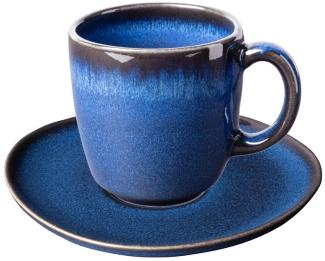 like. by Villeroy & Boch Lave bleu Kaffeetasse mit Untertasse 190 ml - DS