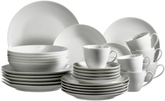 Mäser 921345 Kombiservice Barca für 6 Personen, Porzellan, weiß (1 Set, 30-teilig)