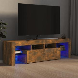 vidaXL TV-Schrank mit LED-Leuchten Räuchereiche 140 x 36,5 x 40 cm [822641]