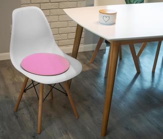 sunnypillow Stuhlkissen 4er Set Sitzkissen Filz Stuhlkissen rund Ø 36cm Filzkissen, Rosa