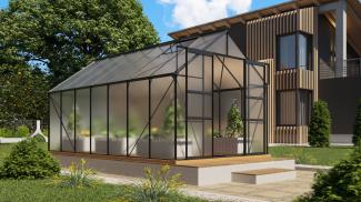 Vitavia Gewächshaus "Mars 11500", schwarz, 11,5 m²,4 mm HKP