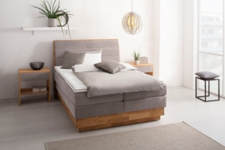 OTTO products Boxspringbett Jenna, ohne LED-Beleuchtung, mit zertifizierten, recycelten Bezugsstoffen