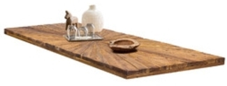 Tisch aus recyceltem Teakholz, Metall - 200 x 100 x 76 cm - Natur/ Schwarz