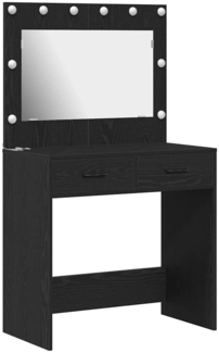 vidaXL Schminktisch Schwarze Eiche 78,5 x 41 x 135 cm Holzwerkstoff 865029