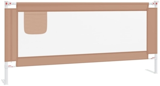 Kleinkind-Bettschutzgitter Taupe 200x25 cm Stoff