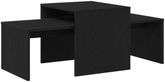 vidaXL Satztische Schwarz Eichen-Optik 100 x 48 x 40 cm Holzwerkstoff 862501
