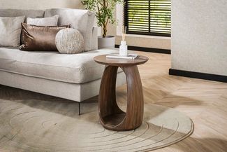 KAWOLA Beistelltisch MEVA S Akazie braun 56 x 45 x 45 cm