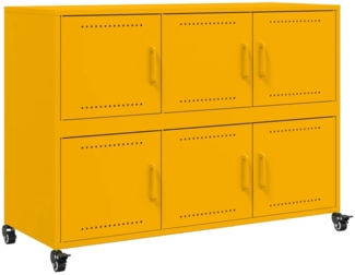 vidaXL Sideboard Senfgelb 100,5x39x72 cm Stahl 846743