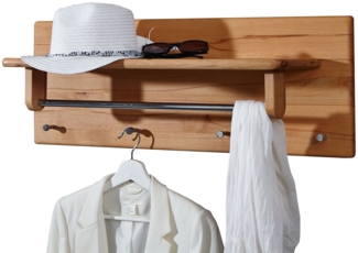 Woodroom Garderobenpaneel Riverdale, Kernbuche massiv geölt 81x30x24 cm