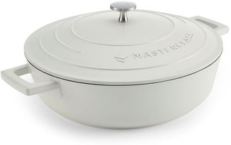 MasterClass Kasserolle MasterClass, Aluminiumguss, flach, 2,5 L, ultraleicht, kratzfeste Antihaftbeschichtung, Induktion