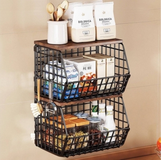 MC Star Obstschale Obstkorb Hängend 2 Etagere Obstkorb, Obstschale Hängekorb Küche