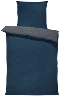 One Home Bettwäsche Wende Melange, Flanell, 2 teilig, meliert, Baumwolle kuschelig warm weich Biber Winter