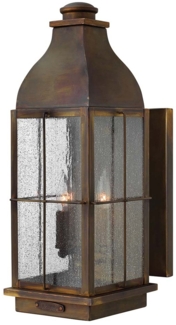 Außenleuchte, Wandlampe, Messing, H 53,3 cm