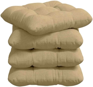 vidaXL Sitzkissen 4 pcs Grau-Grün 45 x 45 cm Cordstoff 42015142