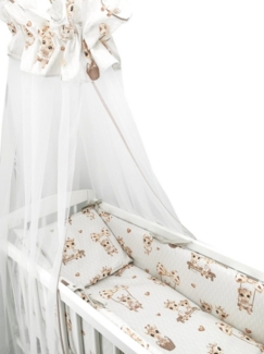Baby-Delux Babybettwäsche Baby Wiegenset Giraffe und Leo, 6 teilig, Wiegenset 6-tlg. für Babywiege 90x40 (ohne Wiege) verschiedene Designs