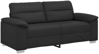 vidaXL 2-Sitzer-Sofa Schwarz 140 cm Kunstleder 4105343