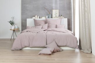 Hahn Renforce Bettwäsche 240x220 stonewashed mouve blass-rose 123061-450