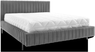 Eltap Bett Plissa (Velvetmat 4) 180x200 Metallrahmen, Gaslift, Box, Grau, 212 x 102 x 180 cm