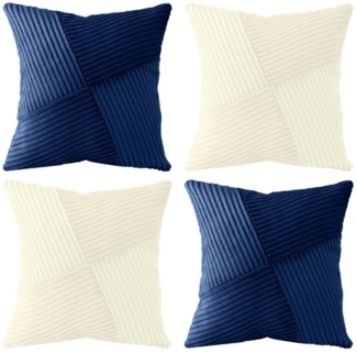 Amilian Kissenhüllen - 4er Set Kissenbezug, Kissenbezüge - Zierkissenbezüge, (4 Stück), 40x40 cm, Kissenhülle für Sofakissen, Dekokissen, Zierkissen, Kissen