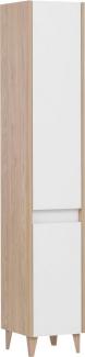 SCHILDMEYER Hochschrank Badschrank Highboard Badmöbel weiß 30,2 x 170 x 33 cm