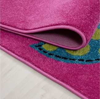 Ayyildiz Teppiche Kinderteppich KIDS 420, rund, Höhe: 11 mm, strapazierfähig / pflegeleicht/ Kurzflor/ Eulen Motiv