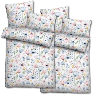 Doppelpack Mikrofaser Seersucker Bettwäsche 135 x 200 + 80 x 80 cm + 40 x 80 cm 3-teilig